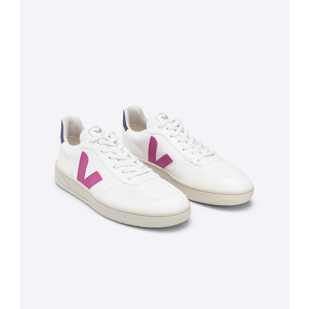 Veja V-10 CWL Women's Sneakers White/Purple | NZ 655ILH